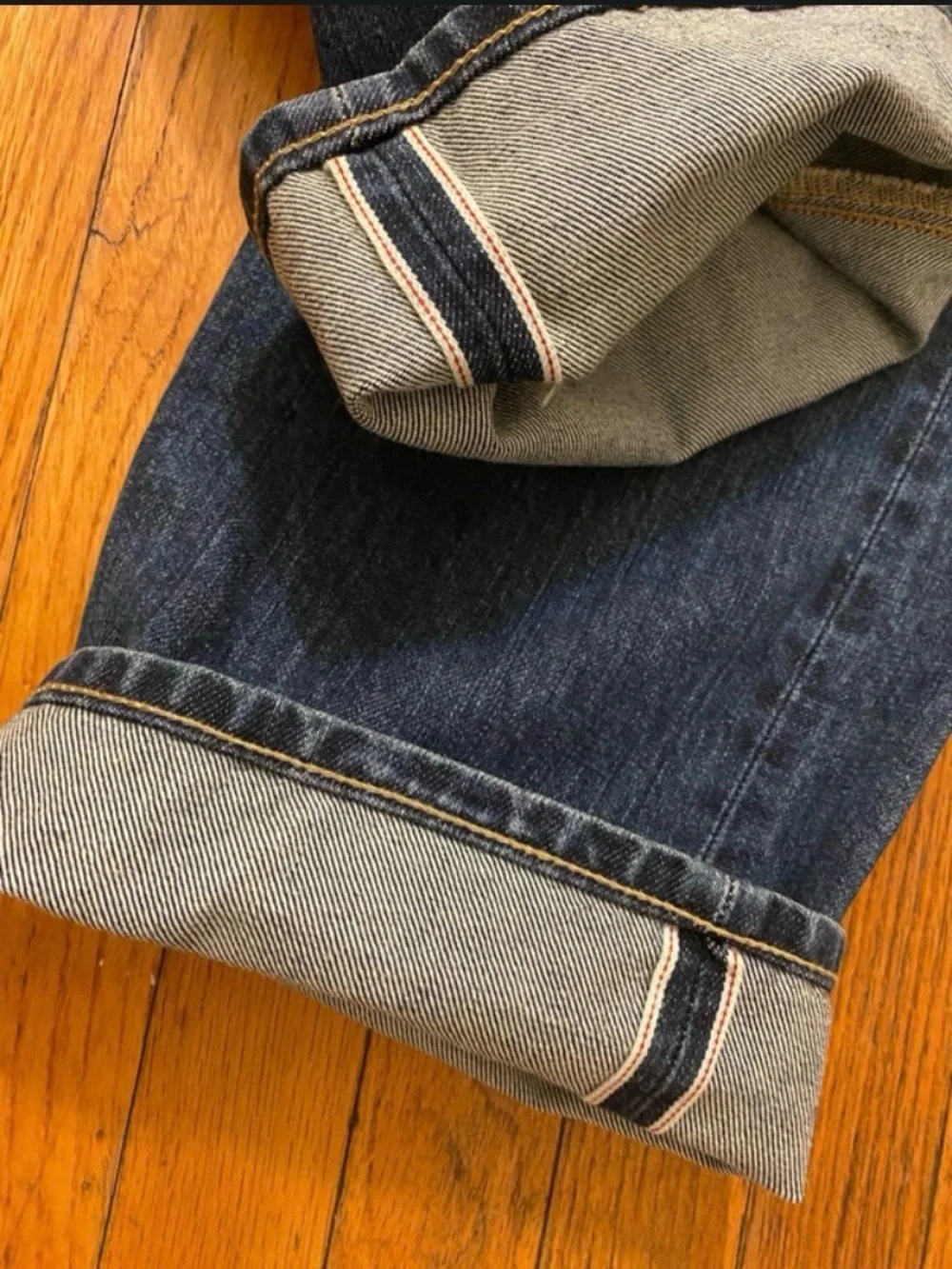 Uniqlo Men's Straight Jeans - Dark Blue Wash